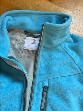 NewPolarn O. Pyret Turquoise Blue Fleece Jacket Sz 11-12